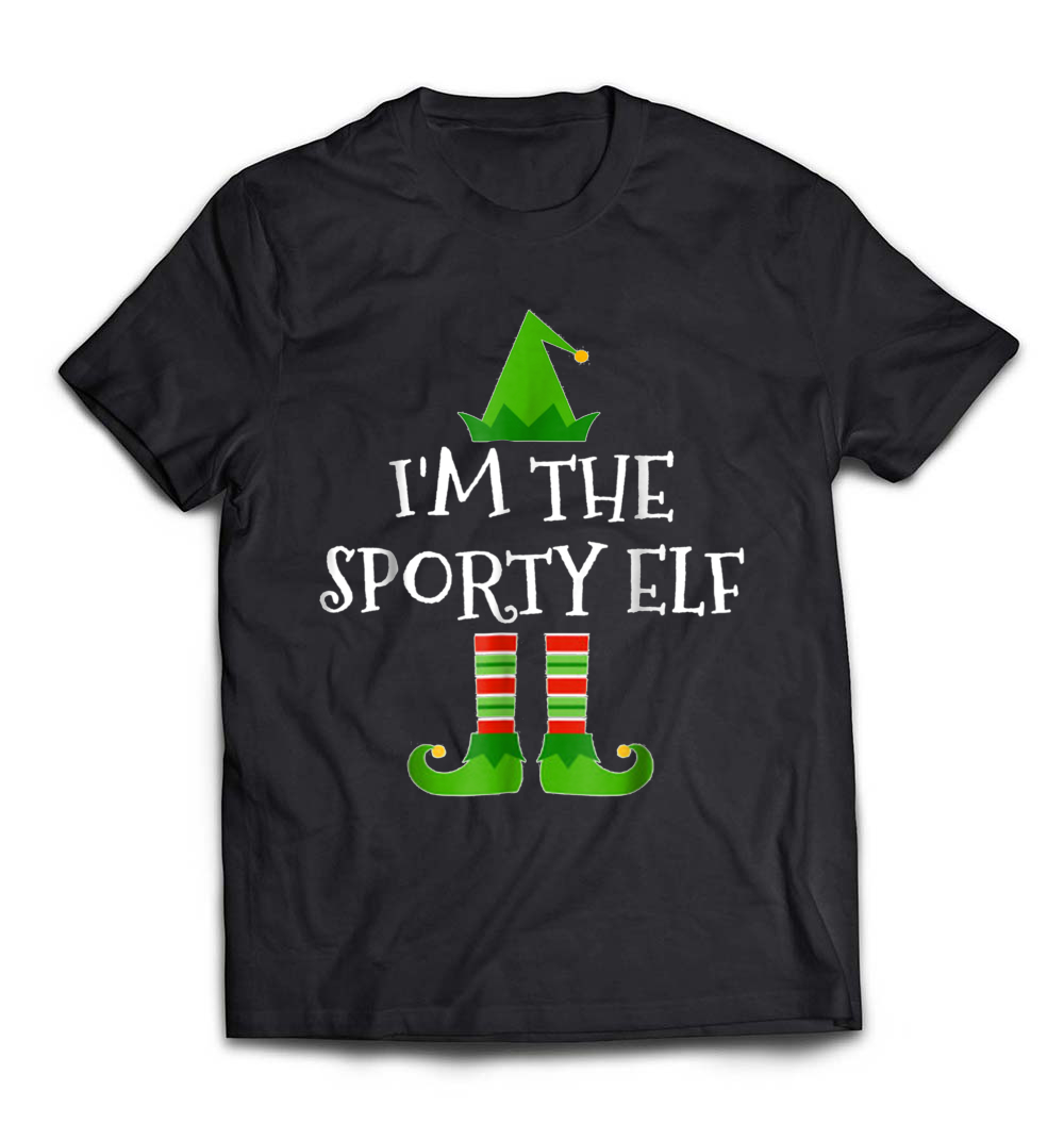 “I’m The Sporty Elf Matching Family Group Christmas T-Shirt” – A Fun and Festive Holiday Tee